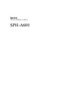 Preview for 1 page of Samsung sprint SPH-A680 Manual