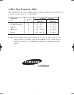 Preview for 22 page of Samsung SR-L62 series Owner'S Instructions Manual