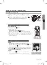 Предварительный просмотр 27 страницы Samsung SR895 Series User Manual