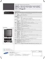 Preview for 2 page of Samsung SRD-1610 Specifications