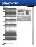 Предварительный просмотр 2 страницы Samsung SRD-1650D Quick Manual