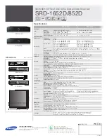 Предварительный просмотр 2 страницы Samsung SRD-1652D Specifications