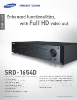 Samsung SRD-1654D Specifications preview