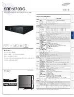 Samsung SRD-870DC Technical Specifications preview