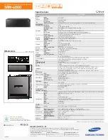 Предварительный просмотр 2 страницы Samsung SRN-4000 Specifications