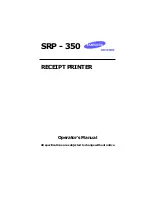 Samsung SRP-350 Bixolon Operator'S Manual preview