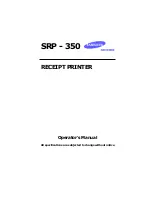 Предварительный просмотр 1 страницы Samsung SRP-350 Bixolon Operator'S Manual