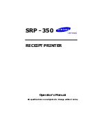 Preview for 1 page of Samsung SRP - 350 Operator'S Manual