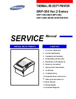 Preview for 1 page of Samsung SRP-350PG - SRP 350 B/W Direct Thermal... Service Manual