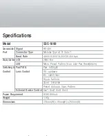 Preview for 1 page of Samsung SSC-1000 Specifications