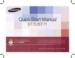 Предварительный просмотр 1 страницы Samsung ST70 Quick Start Manual