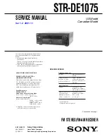 Samsung STR-DE1075 Service Manual предпросмотр