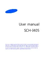 Предварительный просмотр 1 страницы Samsung Stratosphere SCH-I405 User Manual