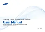 Предварительный просмотр 1 страницы Samsung SUR40 User Manual