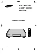 Samsung SV-7000W Owner'S Instructions Manual preview