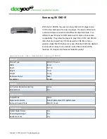 Preview for 1 page of Samsung SV-DVD1E Specifications