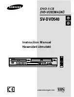 Preview for 1 page of Samsung SV-DVD540 Instruction Manual