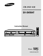 Samsung SV-DVD54T Instruction Manual preview