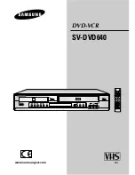 Samsung SV-DVD640 User Manual preview