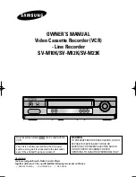 Preview for 1 page of Samsung SV-M10K Owner'S Manual