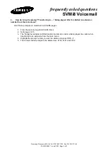 Preview for 2 page of Samsung SVMi-8 Frequently Asked Questions