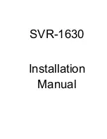 Предварительный просмотр 1 страницы Samsung SVR-1630 Installation Manual