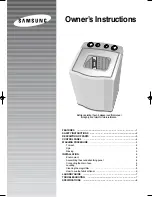 Samsung SW70A1 Owner'S Instructions Manual preview