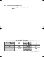 Preview for 10 page of Samsung SW70A1PDG/YE (Spanish) Manual