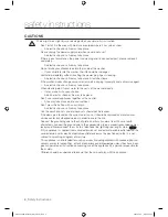 Предварительный просмотр 4 страницы Samsung SW75USP User Manual