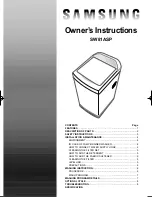 Samsung SW81ASP Owner'S Instructions Manual preview