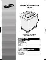 Preview for 1 page of Samsung SWT13H2 Owner'S Instructions Manual