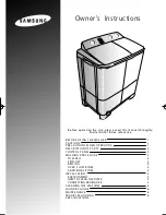 Preview for 7 page of Samsung SWT58H0 Owner'S Instructions Manual