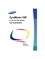 Preview for 1 page of Samsung SyncMaster 150T Owner'S Instructions Manual