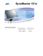 Предварительный просмотр 1 страницы Samsung SyncMaster 151X (Spanish) Manual Del Usuario