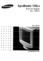 Preview for 1 page of Samsung SyncMaster 15GLe User Manual