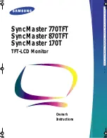 Preview for 1 page of Samsung SyncMaster 170T Owner'S Instructions Manual