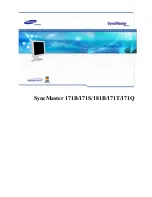 Samsung SyncMaster 171 T (Spanish) Manual Del Usuario preview