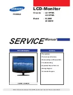 Preview for 1 page of Samsung SyncMaster 2032MW Service Manual