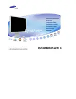 Предварительный просмотр 1 страницы Samsung SyncMaster 204Ts (Spanish) Manual Del Usuario