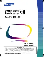 Samsung SyncMaster 210T Instrucciones Para El Usuario preview