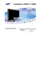 Preview for 1 page of Samsung SyncMaster 216BW (Spanish) Manual Del Usuario