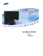 Preview for 1 page of Samsung SyncMaster 2220LM User Manual