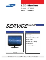 Preview for 1 page of Samsung SyncMaster 2232MW Service Manual