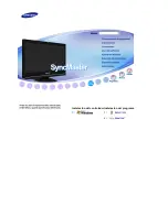 Preview for 1 page of Samsung SyncMaster 225UN (Spanish) Manual Del Usuario