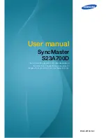 Samsung SyncMaster 23A700D User Manual preview