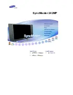 Samsung SyncMaster 242MP Manual предпросмотр