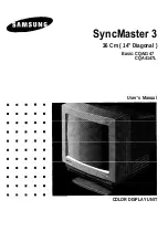 Samsung SyncMaster 3 Series User Manual preview