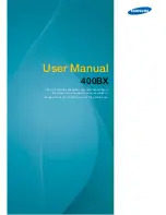 Samsung SyncMaster 400BX User Manual preview