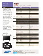 Предварительный просмотр 2 страницы Samsung SyncMaster 400MP Specifications