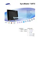 Samsung SyncMaster 720TD User Manual preview